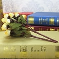 thumbnail image 4 of Mdesiwst 1Pc 15 Heads Artificial Rose Silk Flower Camellia Peony Bouquet Party Room Decor, 4 of 5