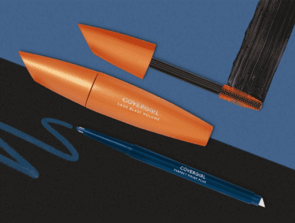 (2 pack) COVERGIRL Perfect Point Plus Eyeliner, 201 White Out, 0.008 oz, Long-Lasting, Versatile Black Eyeliner, Soft Smudging Tip, No Sharpening Needed