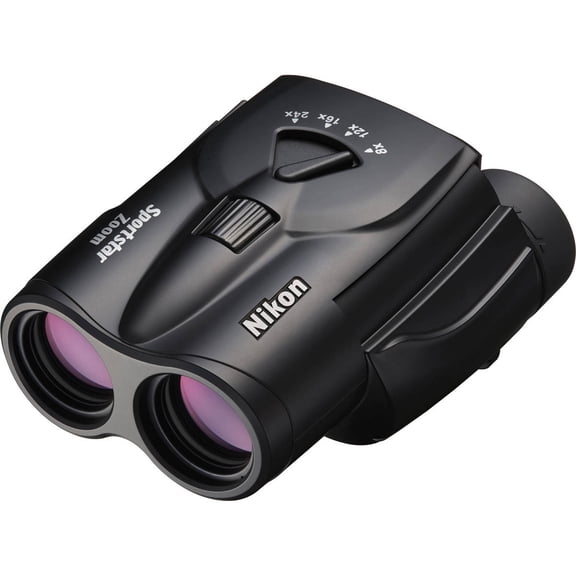 Nikon 8-24x25 Sportstar Zoom Weather Resistant Porro Prism Binocular with 4.6 Degree Angle of View, Black