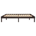 thumbnail image 6 of Queen Size Wood Platform Bed Frame, No Box Spring Needed, Solid Pine Wood Queen Platform Bed Frame, Japanese Queen Bed Frame - Espresso, 6 of 10