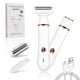 thumbnail image 1 of Afeitadora eléctrica para mujeres: Kit de depilación y depilación indoloro 2 en 1, uso en seco y húmedo, inalámbrica, recargable tipo C con recortador de vello facial, cabezal de afeitado de 3 hojas y, 1 of 5