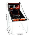 thumbnail image 2 of KFFKFF Foldable Basketball Arcade Game, 8 in 1 2 Players 4 Balls Indoor Double Shot Basketball Arcade Game w/ Electronic Scoreboard, 56x33x63 in, 2 of 9