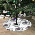 thumbnail image 2 of FMSHPON Angry Shark Pattern Xmas Christmas Tree Skirt Stand Mat for Holiday Party Decoration Indoor Outdoor 36 inches, 2 of 3