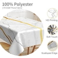 thumbnail image 3 of TTQYFNM 70x140inches Marble Tablecloth Gray Gold White Marble Rectangle Tablecloths Waterproof and Stain Resistant Table Cloth Cover for Kitchen Dining Room Buffet Party Outdoor Tabletop Decor C108, 3 of 3