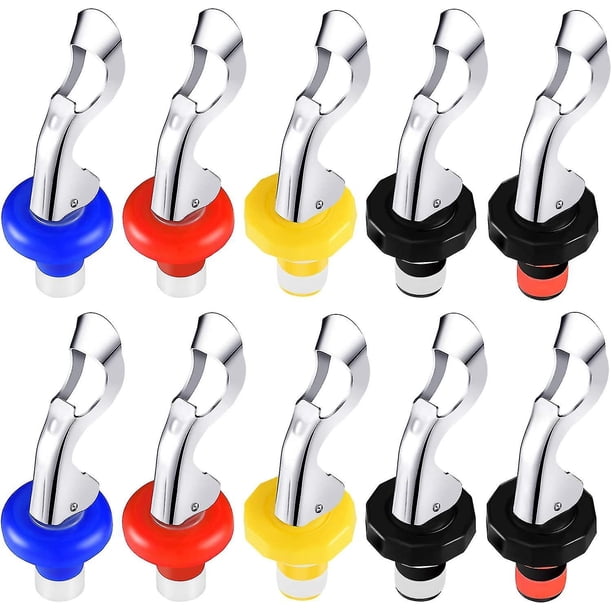 10 tapones de silicona para vino, tapones manuales de corcho para botellas de vino.