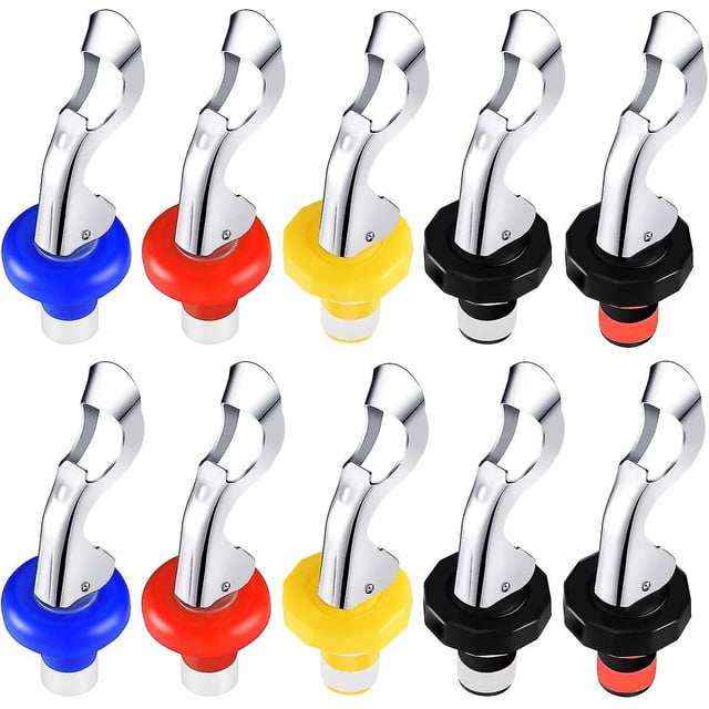 10 tapones de silicona para vino, tapones manuales de corcho para botellas de vino.