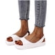 thumbnail image 4 of Amzcrzy Zapatos de mujer,Zapatos de mujer,Zapatillas de mujer, Sandalias casuales con punta de pez para mujer, cómodas y de color liso Sandalias Mujer Zapatillas De Casa, 4 of 8