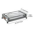 thumbnail image 2 of Caja de almacenamiento debajo de la cama con ruedas | Organizador de gran capacidad para ropa, zapatos, libros | El marco de tela y metal 600D soporta hasta 66 libras | Etiqueta de ventana, 2 of 5
