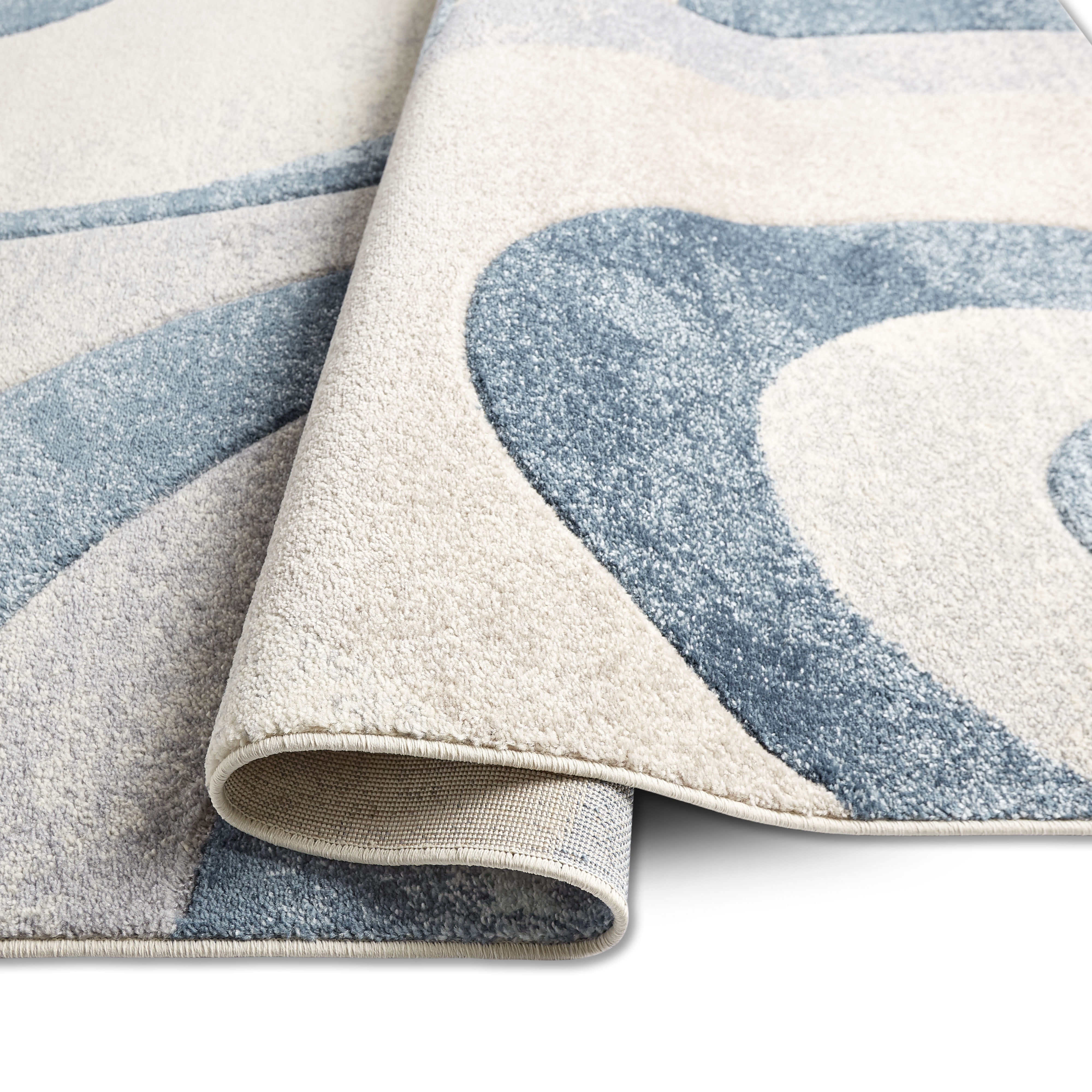 Home Dynamix Tribeca Slade Contemporary Abstract Area Rug, Blue/Grey, 6'7"x9'10"