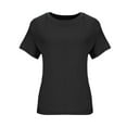 thumbnail image 5 of Ruimatai Women's Casual T-Shirt Fitted Round Neck Top Stylish Stretch Basic Tee for Daily Wear, 5 of 9