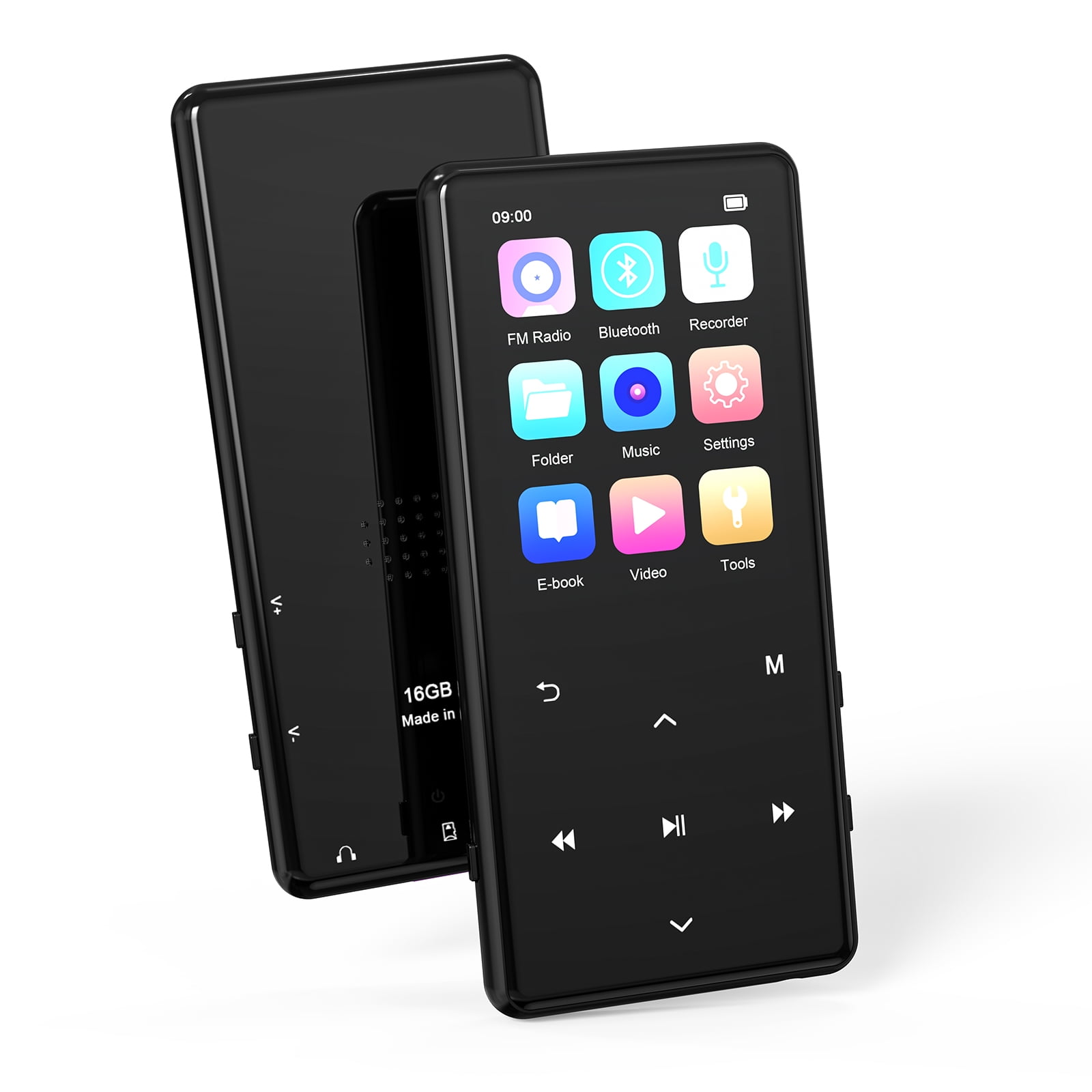 TOPVISION MP3 Player With Bluetooth, Portable Lossless Sound Music Player with Builtin HD
