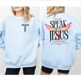 thumbnail image 6 of Christian “Speak the Name of Jesus” Pullover – Spiritual Sweatshirt with Wings Graphic for Faith-Filled Women, 6 of 6