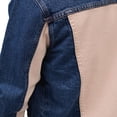 thumbnail image 4 of Chamarra vaquera de mezclilla MCHK 8042. Bicolor. Color azul y beige. Para hombre, 4 of 5