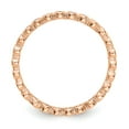 thumbnail image 3 of 14k Rose Gold Bezel Set Diamond Eternity Wedding Band Circle Anniversary Ring Size 7 - 1/3 Ct., 3 of 5