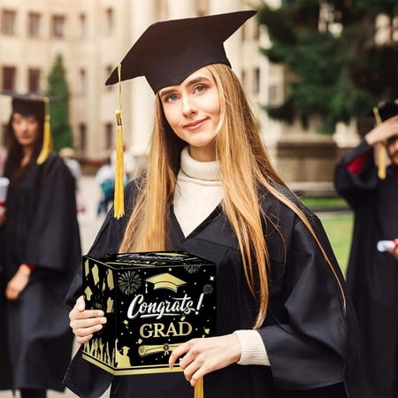 Kadlawus 4Pcs Graduation Season Voting Box Paper Ballot Collection Container Decorate Ceremony Celebration Decor for Party Supplies and Event Decorations