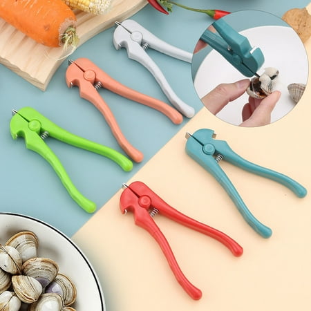 

Riguas Lever Handle Automatic Rebound Spring Design Can Opener Clams Opener Portable Seafood Clams Clip Plier