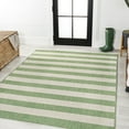 thumbnail image 4 of JONATHAN Y SANTA MONICA 8 x 10 Area Rug, Negril Two-Tone Wide Stripe - Green/Cream, SMB203D-8, 4 of 9