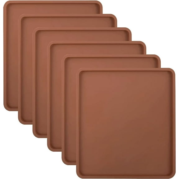 6Pcs Silicone Dehydrator Sheets - Nonstick Silicone Drye Mats with Edge Compatible with Cosori CP267-FD Multi-purpose Reusable for Jerky Fruit Meat Herbs Vegetables Crackers