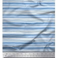 thumbnail image 1 of Soimoi Rayon Crepe Fabric Horizontal Stripe Printed Fabric 1 Yard 46 Inch Wide, 1 of 3