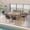Black, variant on ACEGOSES 7-Piece Modern Outdoor Dining Furniture Set, Rust and Weather Proof Steel and Textilene Chairs, HIPS Tabletop for Garden, Porch and Patio, Gray