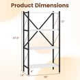 thumbnail image 3 of Gymax 2PCS 4-Tier Bookshelf Book Holder w/Heavy-Duty Metal Frame for Living Room White, 3 of 10