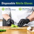thumbnail image 2 of Guantes desechables de nitrilo negros SWIFTLITE, 100 piezas, talla mediana, 2 of 6