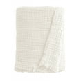 thumbnail image 5 of Crinkled Turkish Cotton Oversized Cuddle Blanket Bright White, 5 of 12