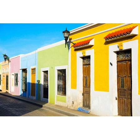 ¡Viva Mexico! Collection - Campeche City Colonial Architecture Print Wall Art By Philippe
