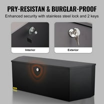 Utility Trailer Tongue Storage Box, 36x12x12 Inches Carbon Steel Locking Tool Chest for Pickup Trucks, RV Trailers, Heavy Duty Use