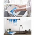 thumbnail image 5 of Blue Gradient Kitchen Dish Towels for Drying Dishes Set of 3, Abstract Polka Dots Vintage Modern Art Waffle Weave Microfiber Hand Tea Bathroom Towels Quick Dry & Absorbent Towel 12x12, 5 of 7