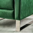 thumbnail image 6 of Noble House Remy Standard Velvet Push Back High Leg Recliner, Green, 6 of 8