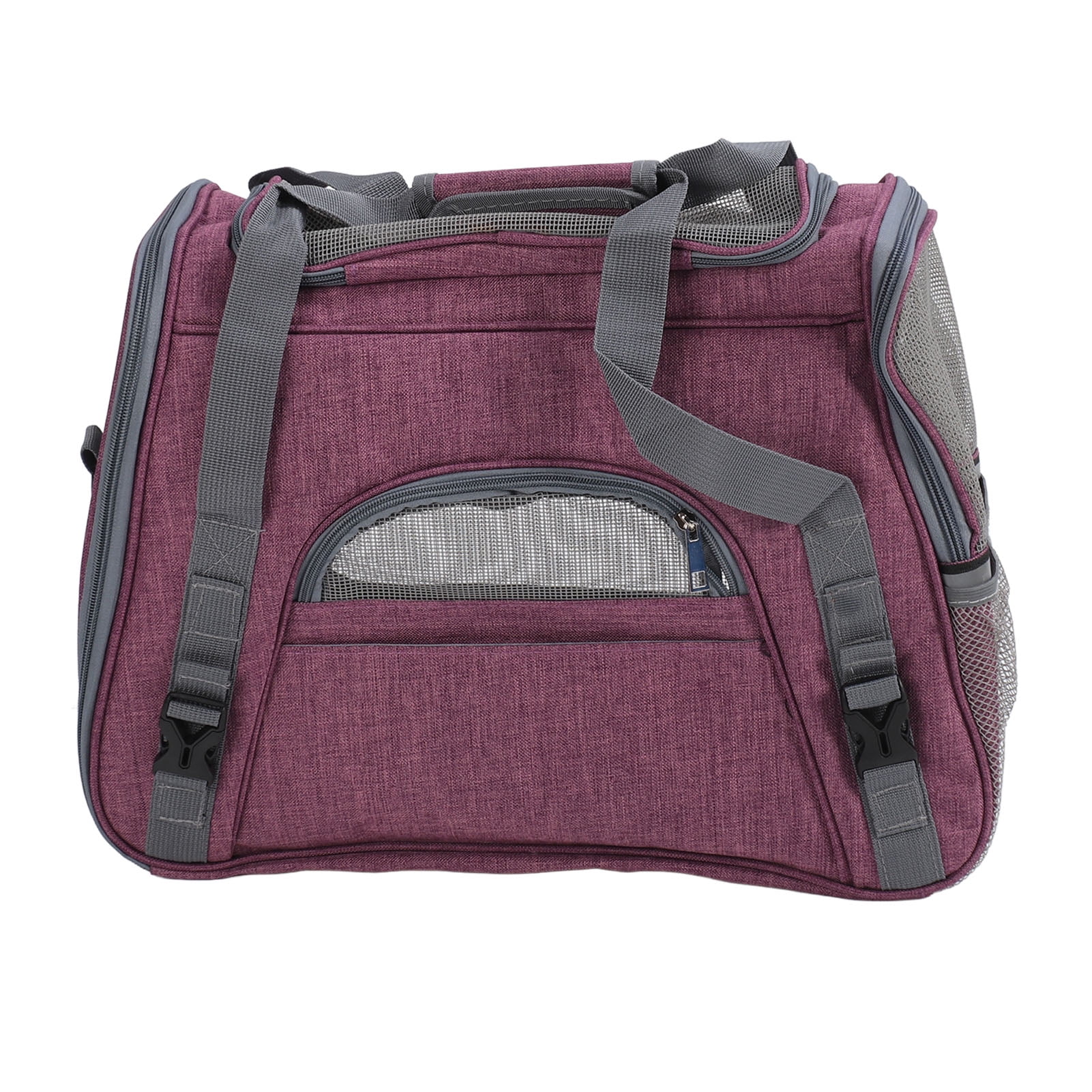 Pet Carrier Bag, Cat Carrier Waterproof Portable Abrasion Resistant Foldable Mesh with Mat Shoulder Strap for Camping for Shopping Rose Red