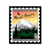 Zebra Patterns Printed Panel 18x21 Stamp Mt Rainer