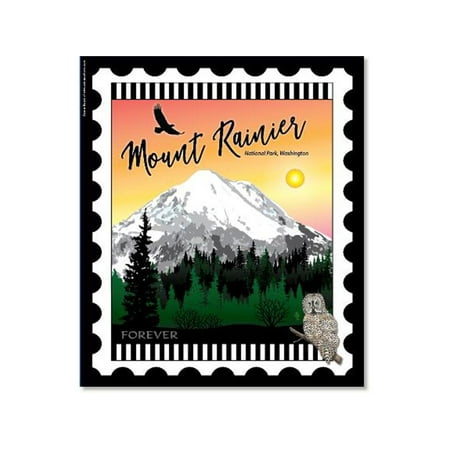 Zebra Patterns Printed Panel 18x21 Stamp Mt Rainer