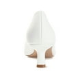 thumbnail image 4 of Journee Womens Celica Slip On Kitten Heel Pointed Toe Pumps, Widths Available, 4 of 10