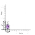 thumbnail image 3 of ANGARA Natural Vintage Style 1.15 ct Amethyst Pendant with Diamond Halo in 14K White Gold for Women (Size-8x6mm) | February Birthstone, Anniversary, Jewelry Gift for Women | Natural Amethyst Necklace, 3 of 9