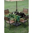thumbnail image 3 of Outdoor Tablecloth with Umbrella Hole and Zipper, Black Christmas Square Table Cloth 54x54 Inch Waterproof Tablecloth, Winter Xmas Trees Snowflake Holiday Picnic Table Cover for Patio Camping, 3 of 7