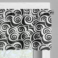 thumbnail image 3 of Ambesonne Geometric Window Valance, Monochrome Swirled Vortex, 54" X 12", Black and White, 3 of 5