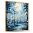 thumbnail image 2 of Designart "Snow Winters Beauty Pointillism" Landscape & Nature Floater Framed Wall Decor, 2 of 7