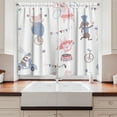 thumbnail image 2 of Ambesonne Circus Kitchen Curtains, Comic Animal Performance, 55"x39", Multicolor, 2 of 3