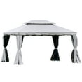 thumbnail image 3 of Spaco 10Ft x 13Ft Patio Gazebo-Gray, Easy Up Screened Canopy for Patio and Backyard, Easy Set-up Outdoor Gazebo, 3 of 8