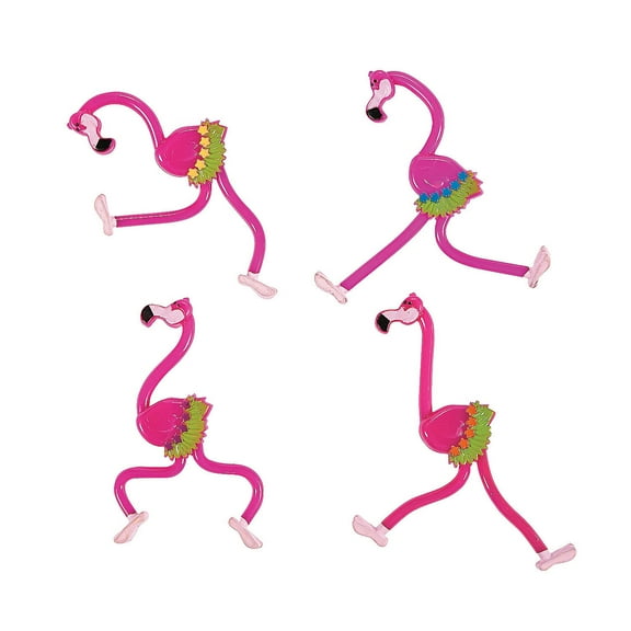 Flamingo Bendable (2Dz) - Party Favors - 24 Pieces
