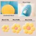 thumbnail image 5 of YRYG YRYG Flower Shaped Pillow, Meditation Floor Pillow Six Petals Sunflower Floor Cushions Large Pillows Seating Cute Decorative Cushion for Yoga Living Room (Yellow,19IN), 5 of 5