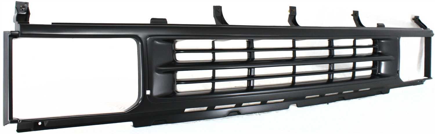 Grille Assembly Compatible With 1990-1995 Nissan Pathfinder Painted Black Shell and Insert