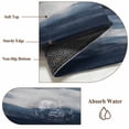 thumbnail image 6 of 2'x6' Rug Runners for Hallways Kitchen, Navy Blue Ombre Non Slip Entryway Beside Floor Carpet Runner, Modern Abstract Moire Washable Laundry Room Bedroom Throw Rugs Mat for Family Pet, 6 of 8