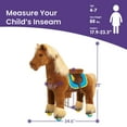 thumbnail image 6 of PonyCycle Ride on Horse Toys Walking Rocking Horse No Battery No Electricity Mechanical Giddy up Pony Plush Toy Ride on Animal Size 4 for Age 4-7 Years X46, 6 of 8