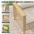 thumbnail image 3 of UDPATIO 5-Piece Outdoor Patio Furniture Set, Outdoor Conversation Set，Wicker Rattan Sofa Set with Ottoman, Garden Conversation Seating Set for Backyard,Yellow Wicker Furniture with Beige Cushions, 3 of 8