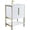 White Matte, variant on Fine Fixtures Serenity 24 in. W x 18 in. D x 33.5 in. H Bathroom Vanity in Black Matte with Ceramic Sink Top in White with Satin Brass Hardware