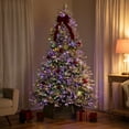 thumbnail image 5 of Northlight Real Touch™️ Pre-Lit Flocked Yukon Pine IPT Artificial Christmas Tree - 6' Dual Color LED, 5 of 11