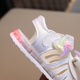 thumbnail image 5 of Girls Fisherman Sandals Light up Shoes Cute Bow Flat Summer Dress Shoes Comfy Lightweight Walking Shoes White 7 Toddler, 5 of 8
